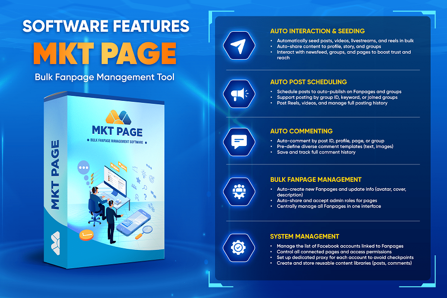 Feature of MKT Page Facebook Software