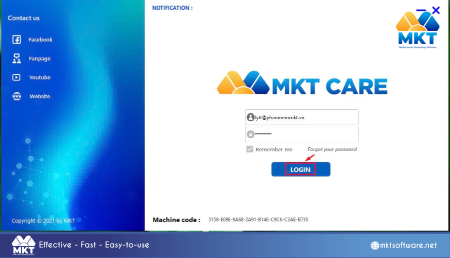 Log in to MKT Care software MKT Care: Revolutionize Auto Share Livestreams In 60 Seconds