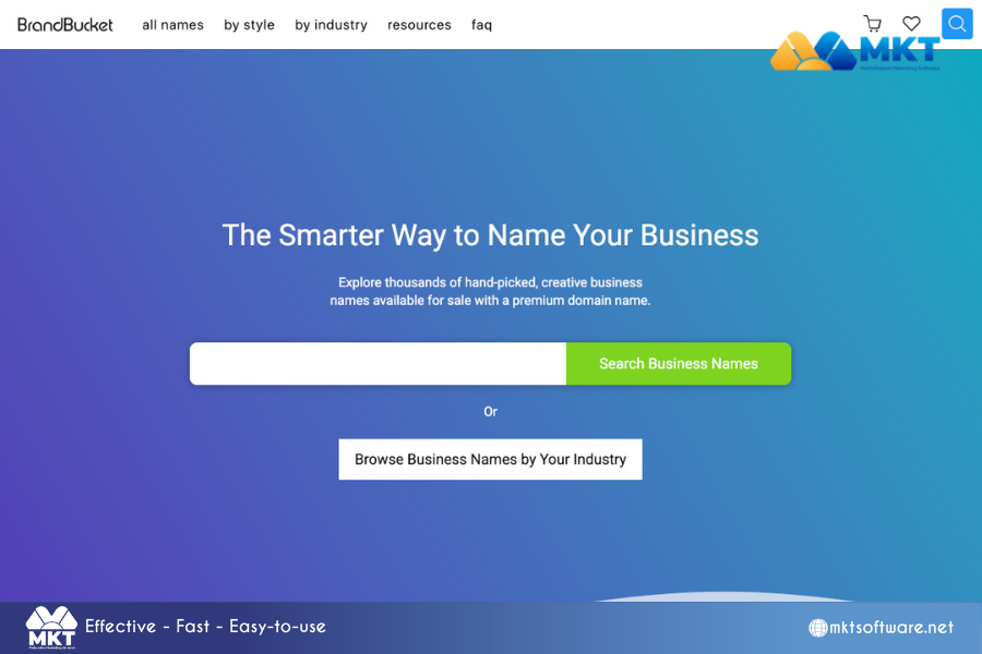 BrandBucket Revolutionizing your brand with 9 business name idea generator AI