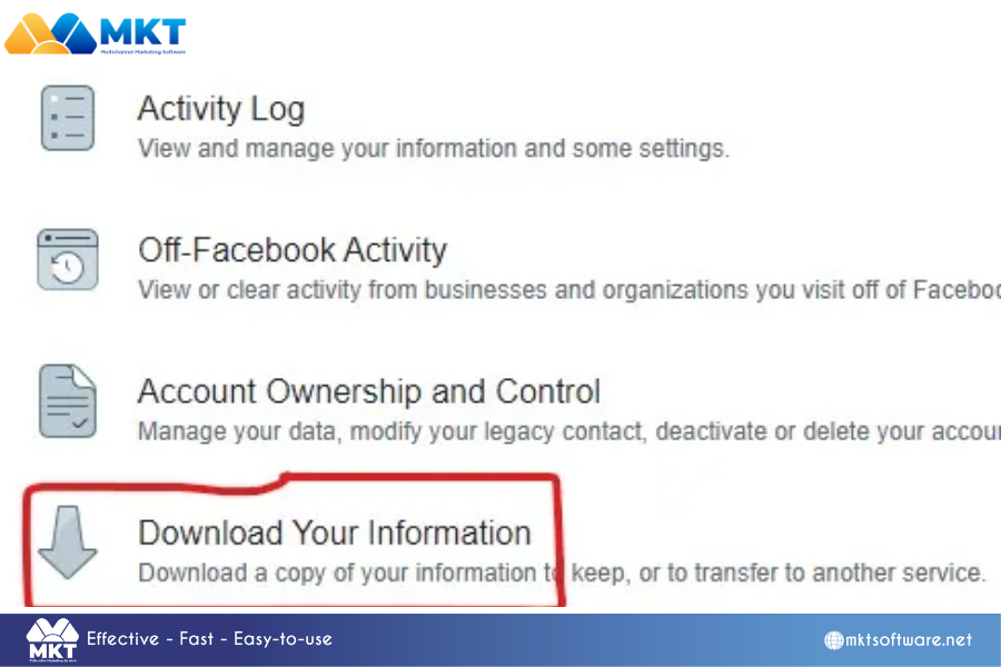 Navigate to the Download your Information option. How to Recover Comments on Facebook: A Complete Tutorial