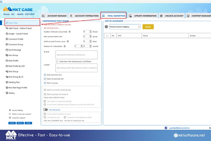 Configure auto sharing