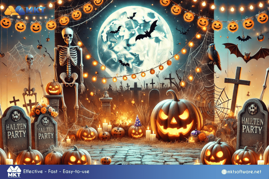 Halloween party backdrop AI-Crafted Halloween Backdrop Ideas: Spooky, Scary, and Spectacular
