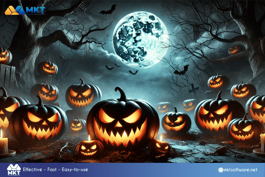 Horror pumpkins Halloween backdrop AI-Crafted Halloween Backdrop Ideas: Spooky, Scary, and Spectacular