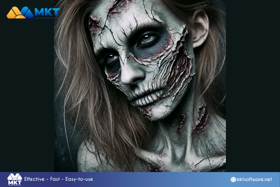 Zombie Halloween makeup look AI-Powered Halloween Makeup Ideas for 2024: Spooky, Creative, and On-Trend