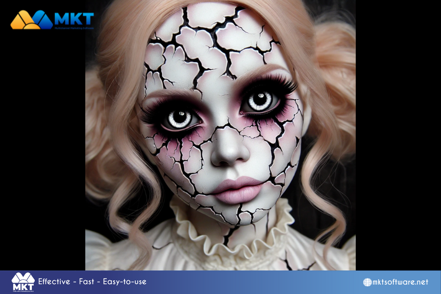 Doll Halloween makeup look AI-Powered Halloween Makeup Ideas for 2024: Spooky, Creative, and On-Trend