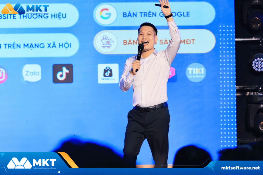 Dang Manh Dung, Co-founder of MKT Software Over 1000 enterprises gathered at "2025 SALES EXPLOSION - MULTI-PLATFORM SALES STRATEGY"