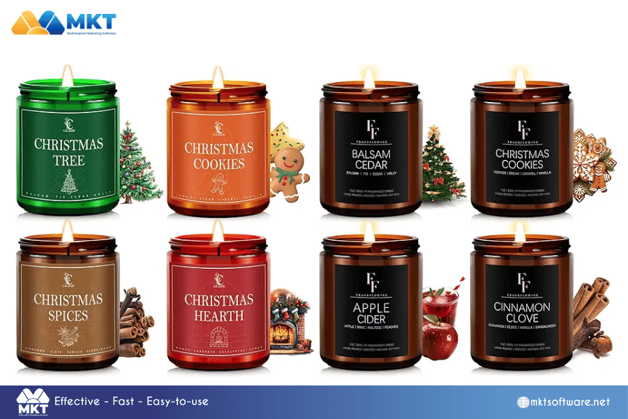 Christmas candle set Best Christmas for friend female