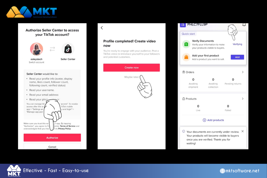 Open the TikTok Seller First Steps For How To Become TikTok Affiliate