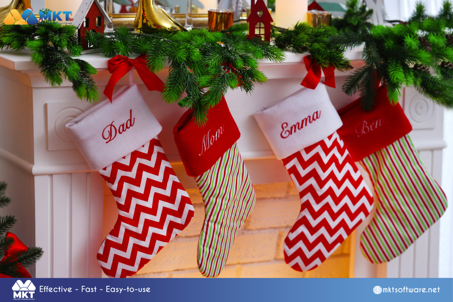 Hanging stockings Spreading Holiday Cheer: Classroom Christmas Decorations
