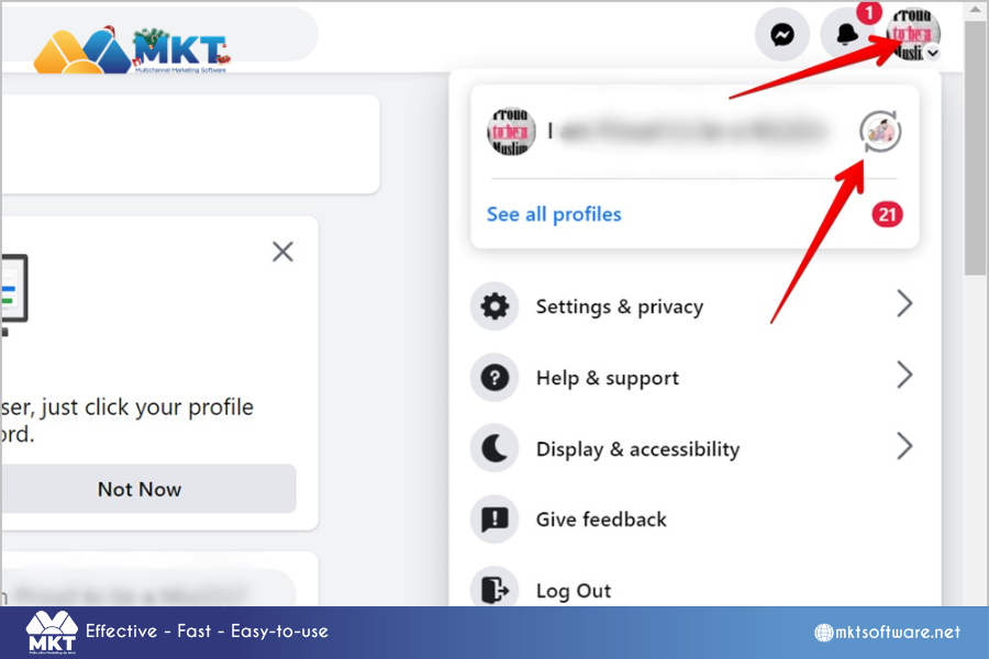 Switch profiles when needed The Ultimate Guide: Create Multiple Facebook Pages Effortlessly