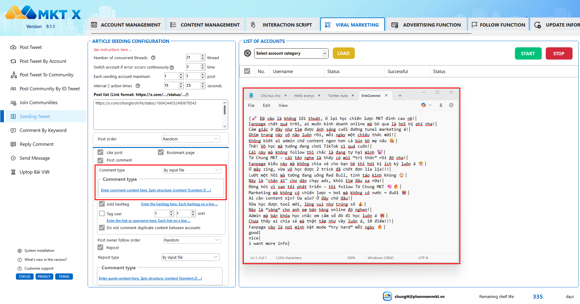 Auto-comment with smart spin format
