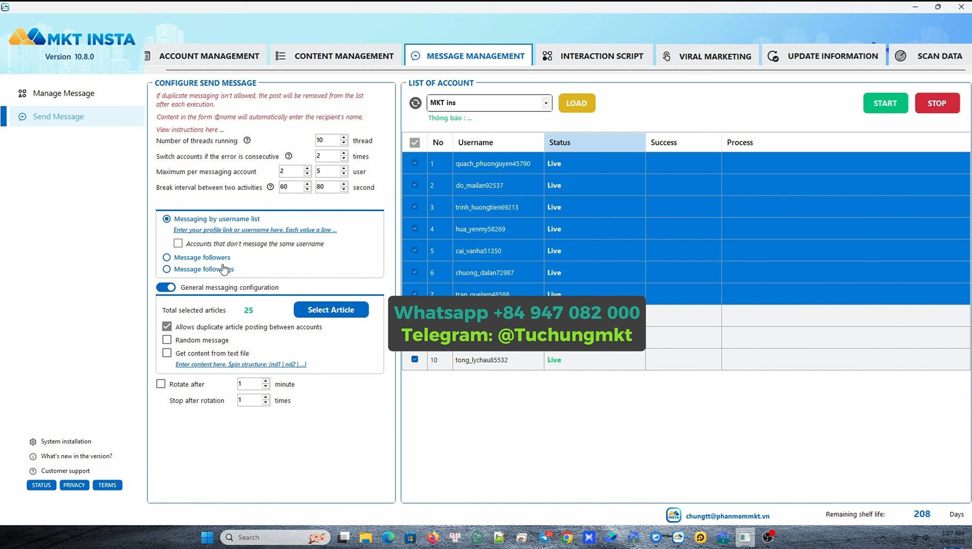 Message Management for Instagram DMs