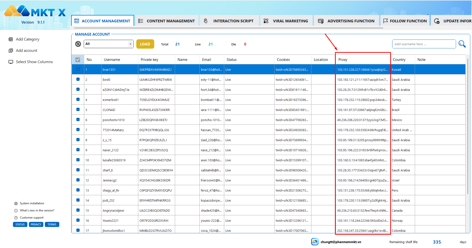 Multi-Account Support with Proxies