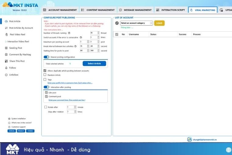 Step 3 Configure posting settings – schedule posts, choose between bulk or individual posting.