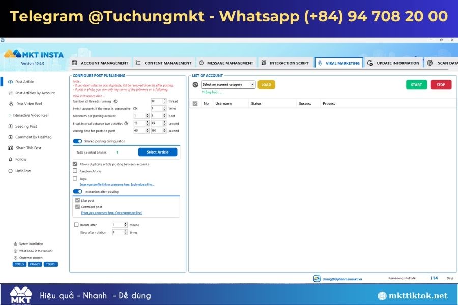 Step 3 Configure posting settings – schedule posts, choose between bulk or individual posting.