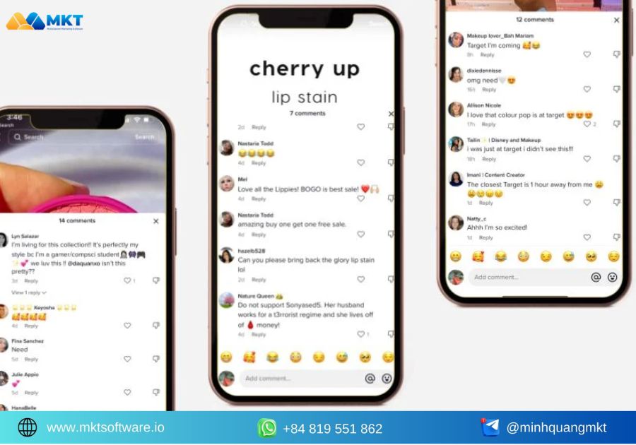 Types of effective comments to make videos go viral on TikTok