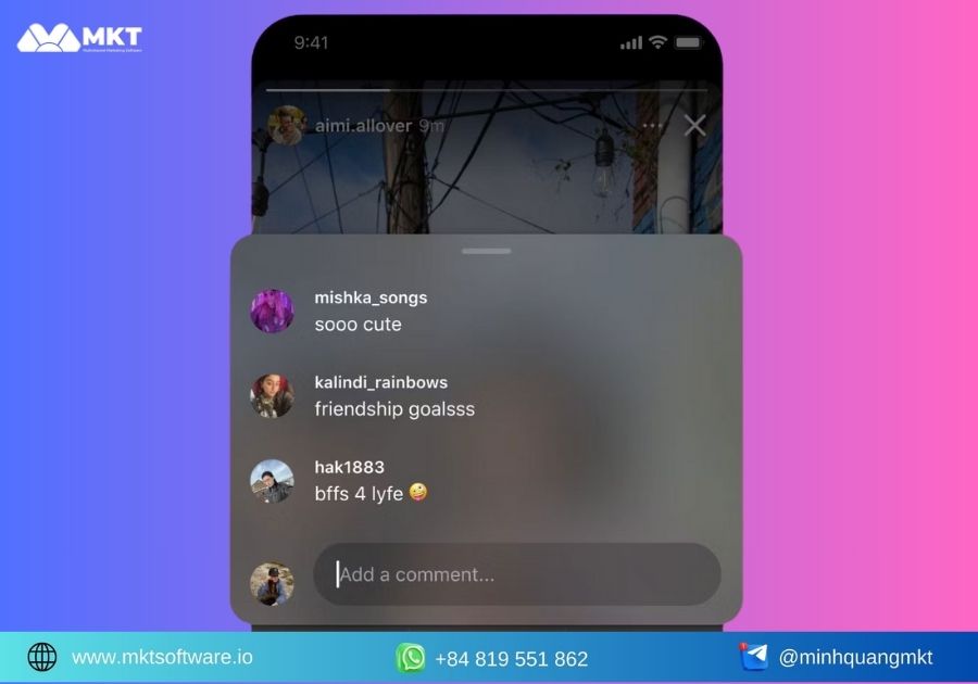 otes when using bot auto comment Instagram